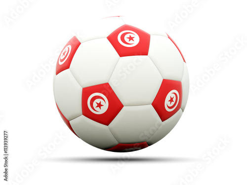 Flag of tunisia on football