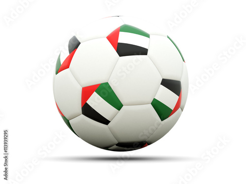Fototapeta Naklejka Na Ścianę i Meble -  Flag of united arab emirates on football