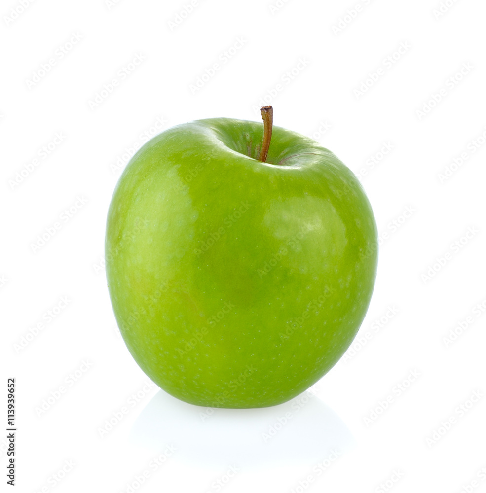 Green apple isolated on a white background Green apple isolated on a white background