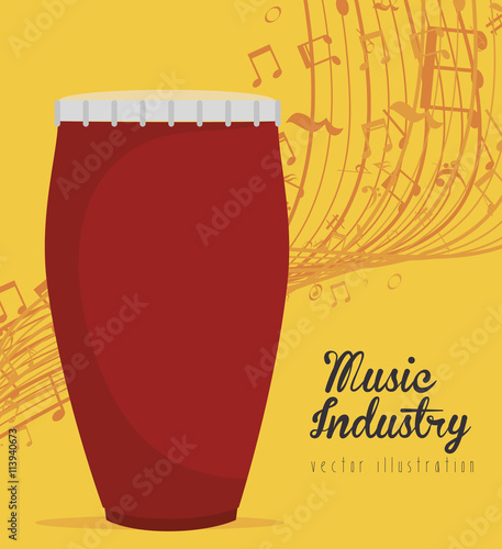 bongo percussion instrument isolated icon design, vector illustration  graphic 