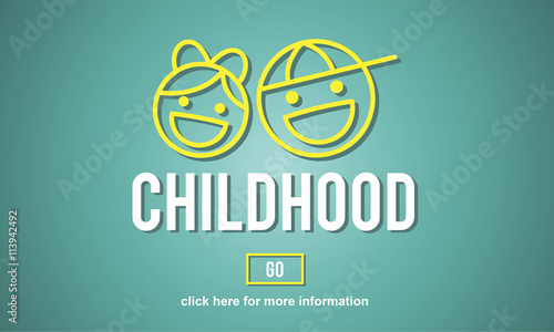 Obraz na plátně Children Childhood Kids Offispring Website Concept