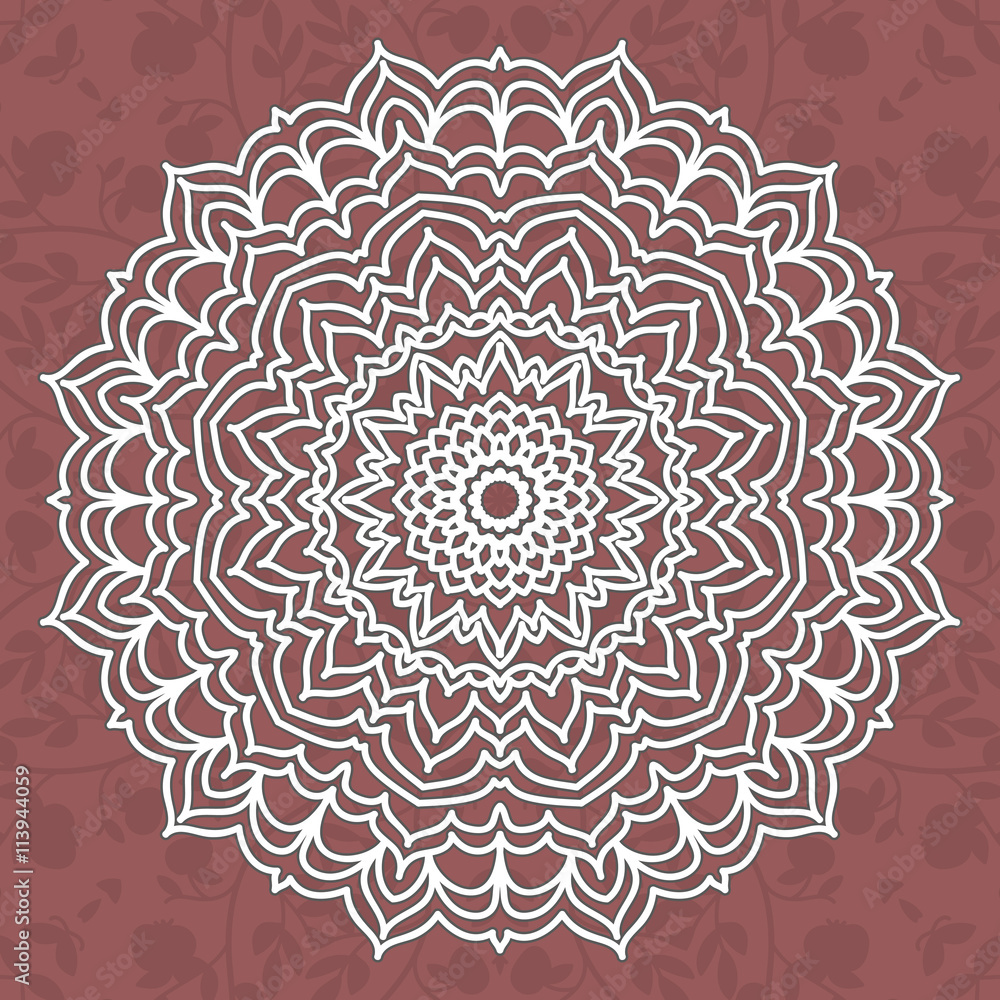 Mandala. Template Circular Ornament