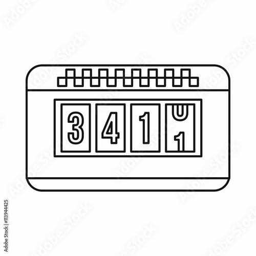 Taximeter icon, outline style