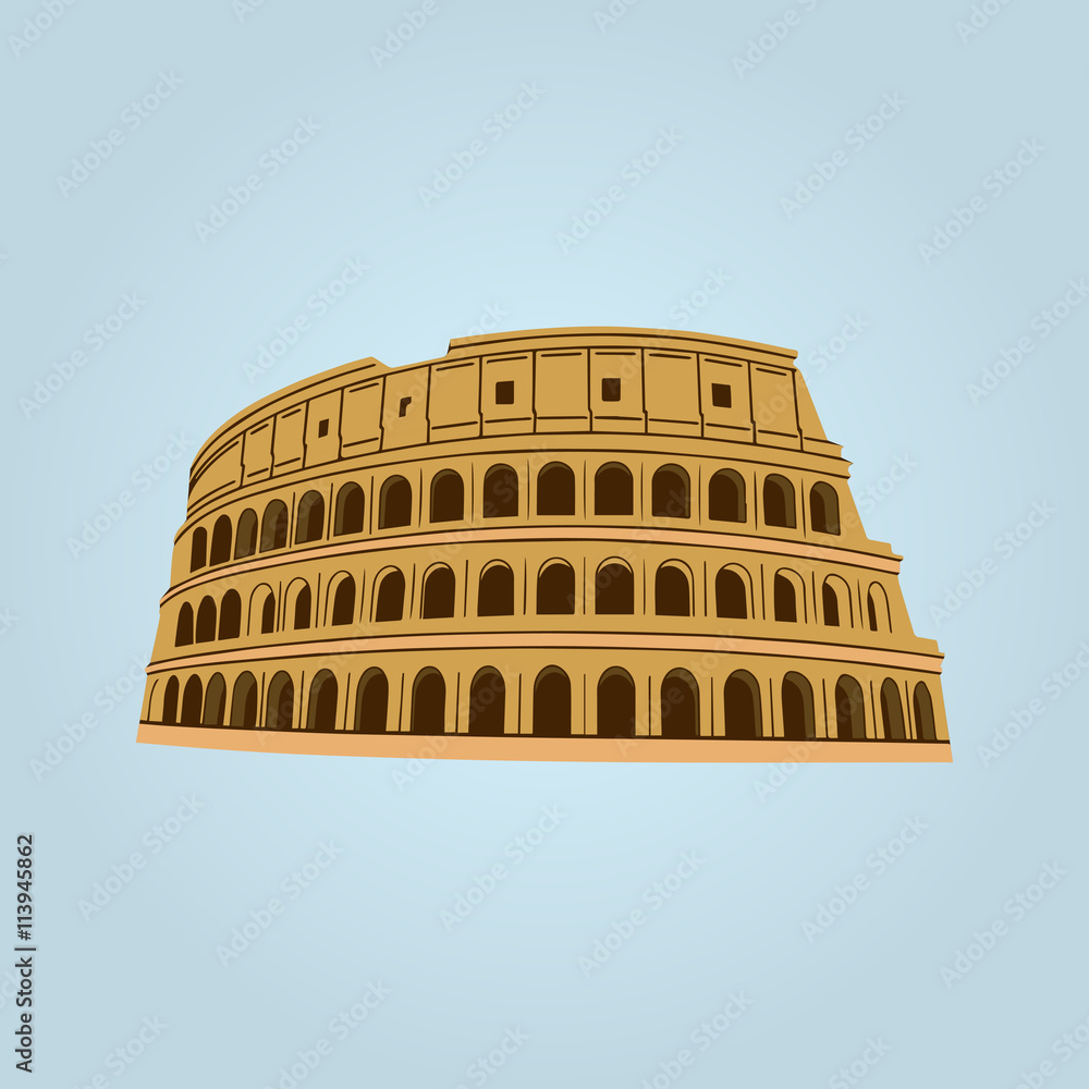 Naklejka premium Colosseum vector illustration