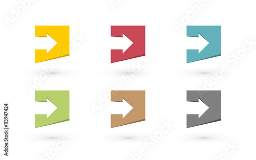 set of colored arrows