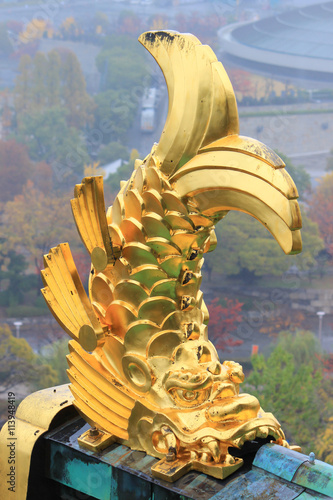 Shachi: roof ornament at Osaka Castle