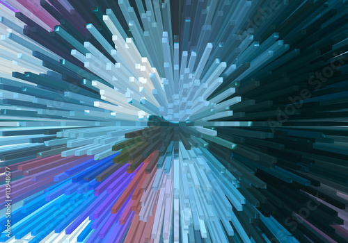 Multicolor extrude abstract background