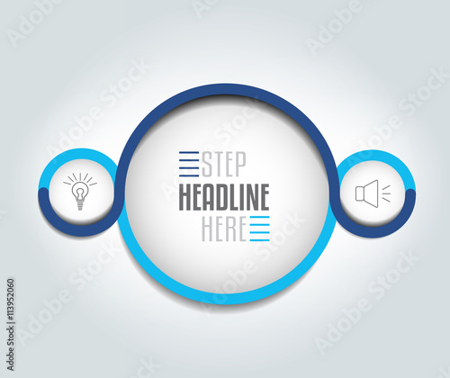 Circle first, second and third diagram, scheme, chart. 3 template for presentation. 3 steps options, elements, ingographic. photo