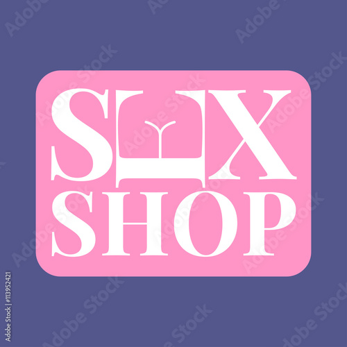 Sex shop vector logo, icon, symbol, emblem, badge