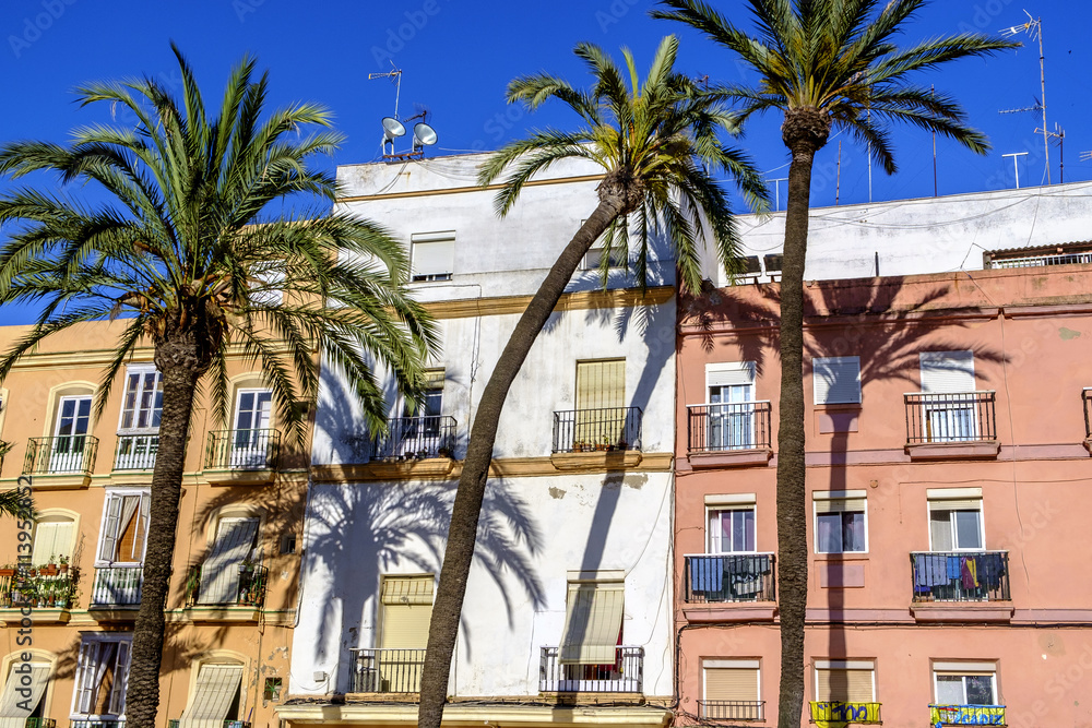 Buildings in Cadiz, Andalusia, Spain