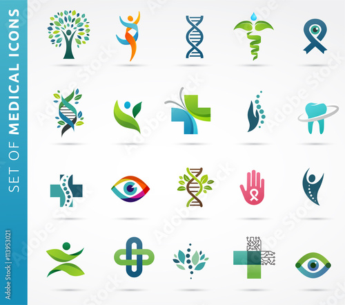 medical, healthcare and pharmacy icons