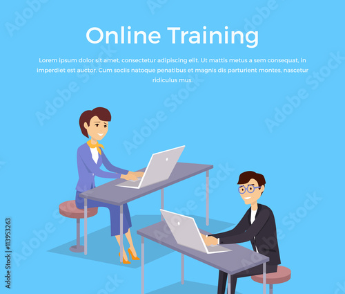 Online Training Banner Design Concept