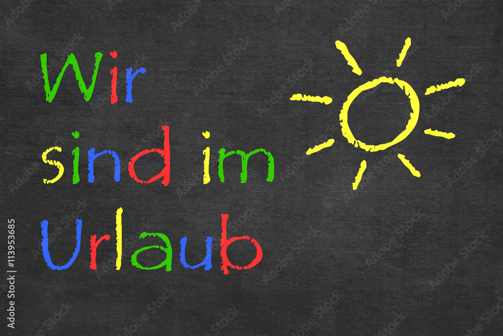 Wir sind im Urlaub Stock Photo Adobe Stock