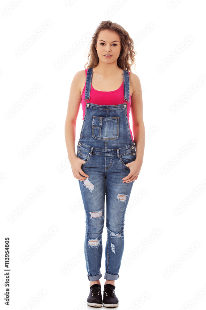Young woman with curly hair Young woman with curly hair