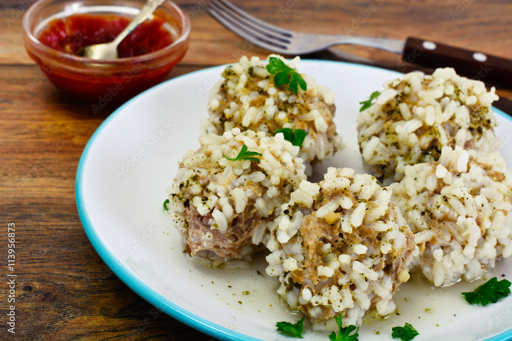 Meatballs with Rice Meatballs with Rice