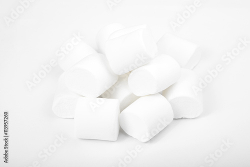 Marshmallows on white