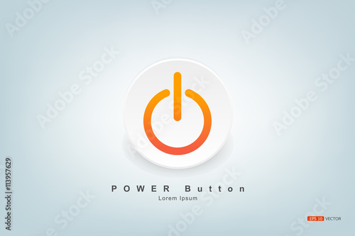 Symbol, Power button, Vector EPS 10