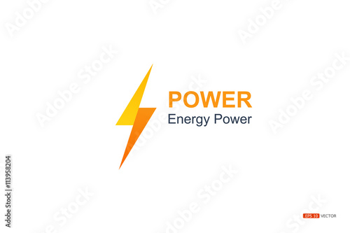 power energy symbol on whitw backgroung, EPS 10 VECTOR.