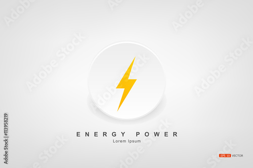 power energy symbol on whitw backgroung, EPS 10 VECTOR.