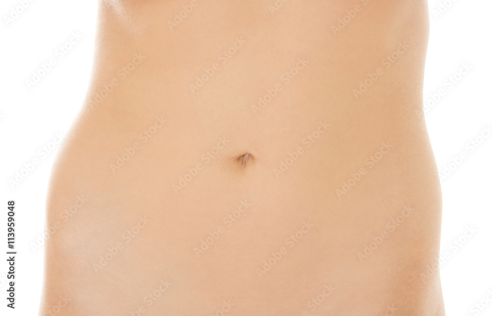 Slim beautiful nude woman's belly Slim beautiful nude woman's belly