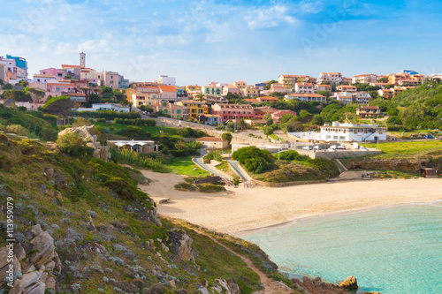 Foto Rena Bianca; famous white beach in Santa Teresa di Gallura, Sardinia, Italy