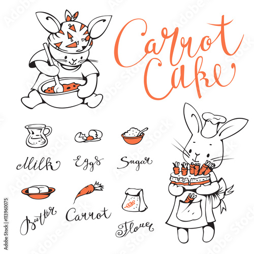 Bunnies and carrot cake