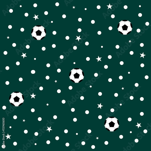 Football Ball Star Polka Do...