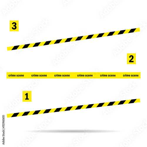 Place tape yellow incident
