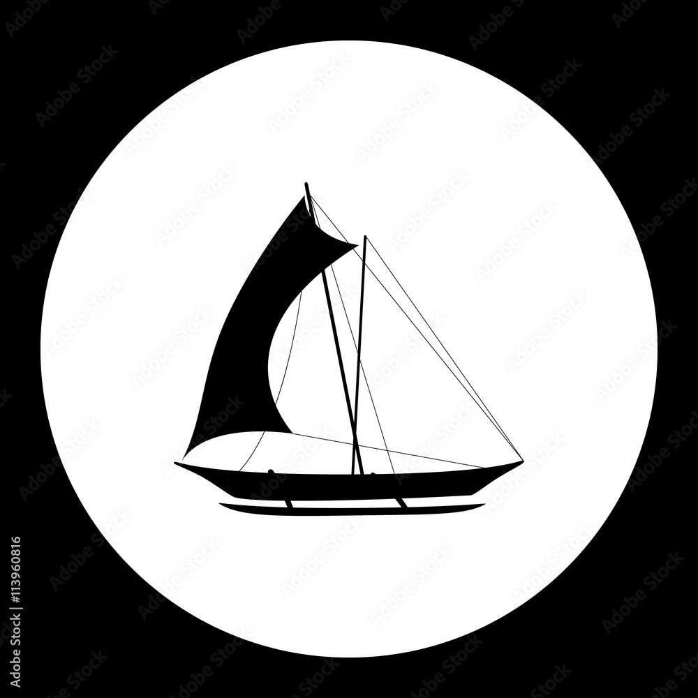 catamaran boat simple isolated black icon eps10 catamaran boat simple isolated black icon eps10