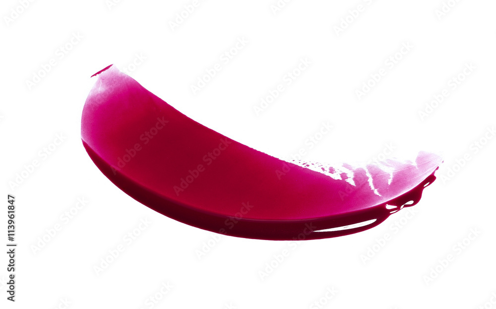 Red lip gloss isolated on white Red lip gloss isolated on white