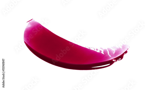 Red lip gloss isolated on white