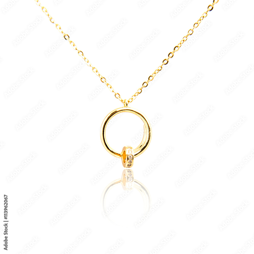 Golden pendant isolated on white
Golden pendant isolated on white