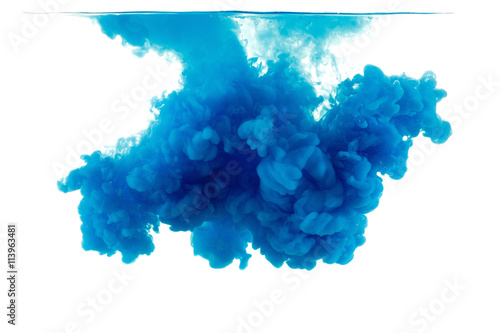 Color drop in water, photog...