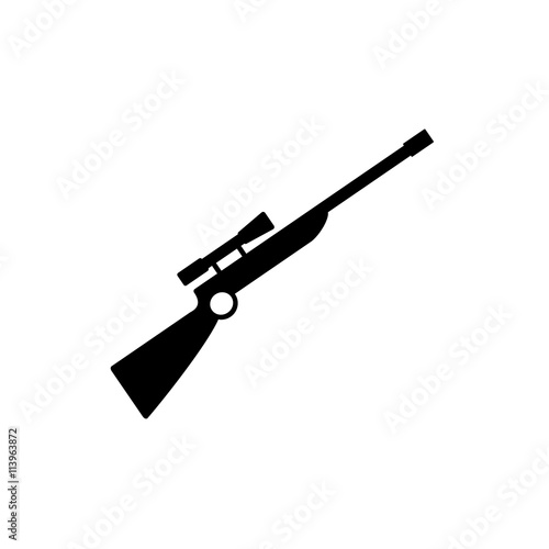 Sniper rifle simple icon