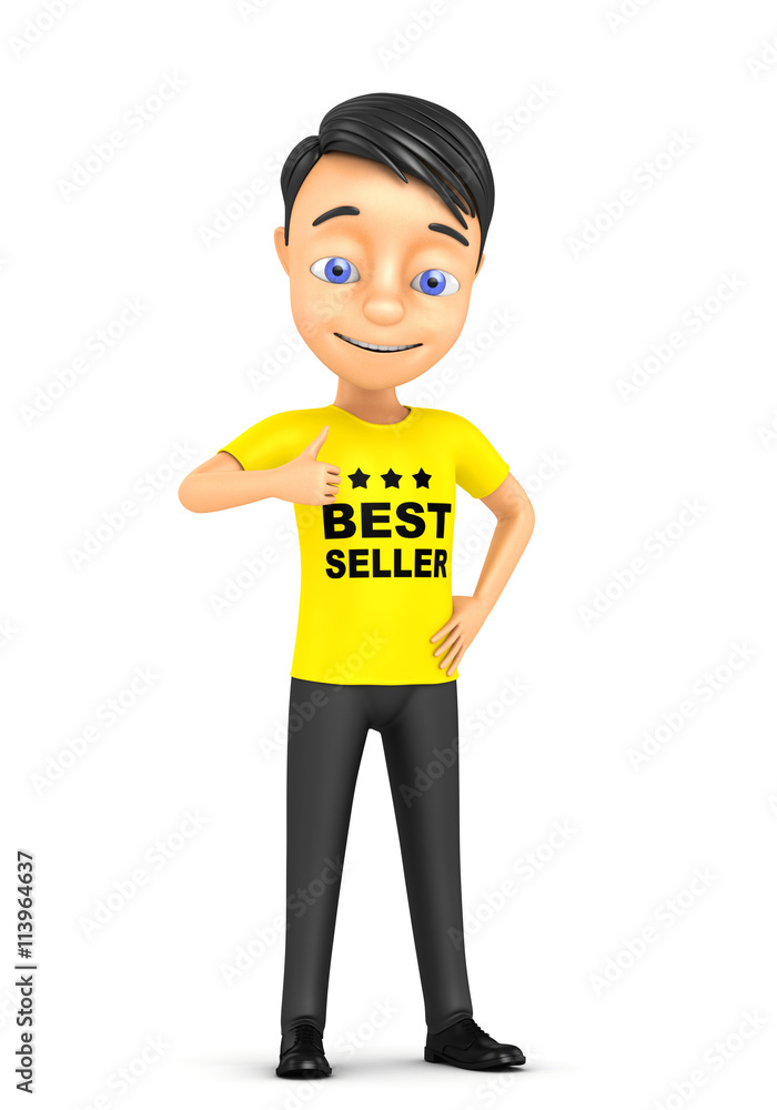 3d cheerful businessman on a white background 3d cheerful businessman on a white background