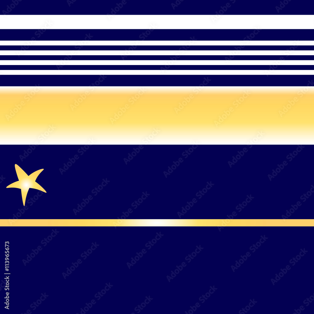 Obraz premium geometric seamless pattern with starfish and strips