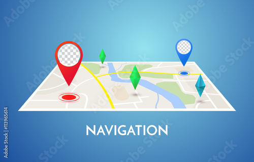 Gps navigation vector concept.