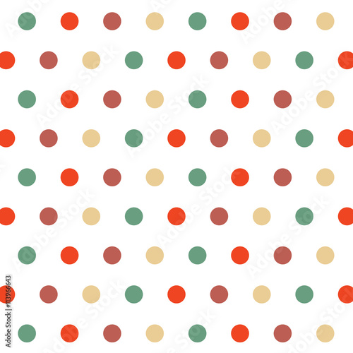 Seamless geometric pattern with circles. Simple background with multicolor shapes