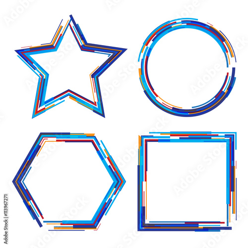 Vector set of abstract geometrical frames