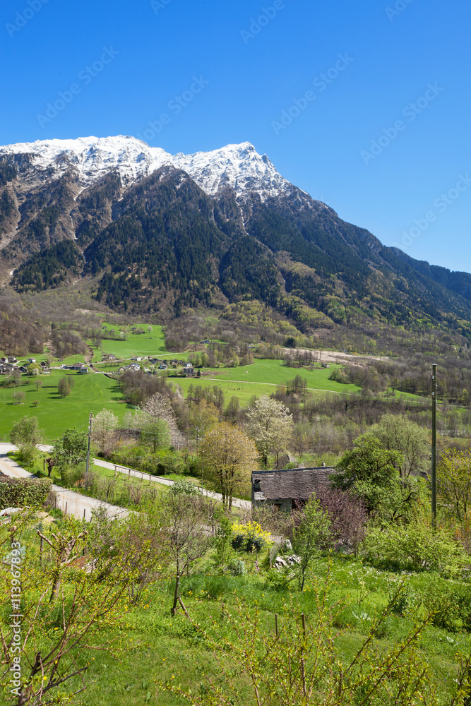Mountain landscape, Val di Blenio, Switzerland, Ticino , Tessin