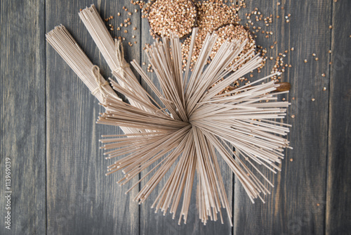 Japanese vermicelli noodles photo