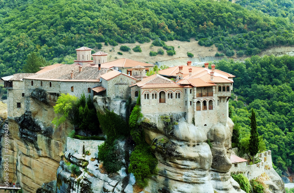 The Varlaam monastery on its rock pedestal  is the second largest monastery in the Meteora complex, built in 1541 and embellished in 1548. Grrece, september 2014