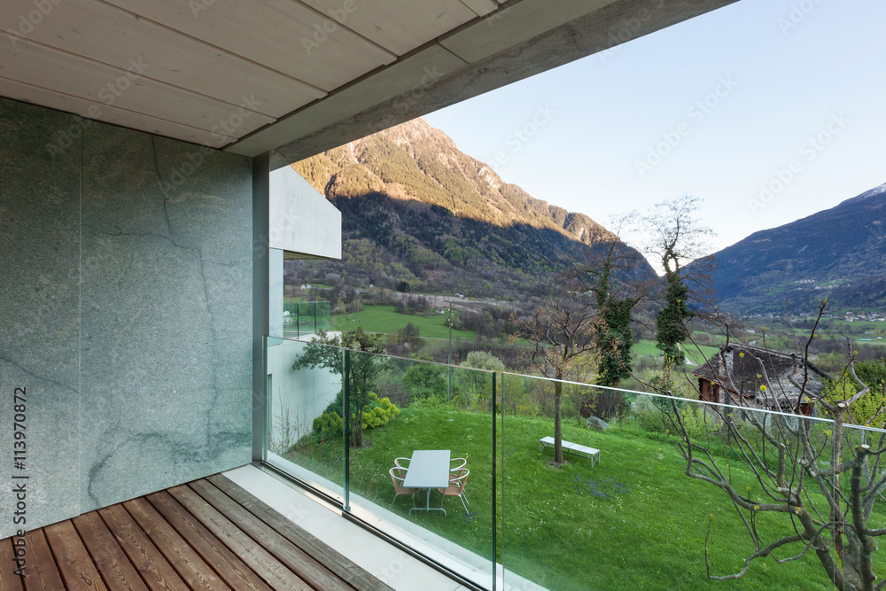 Fototapeta premium Modern house, balcony