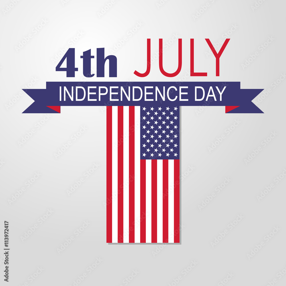 Obraz premium Independence day USA 4th july. Vector illustration