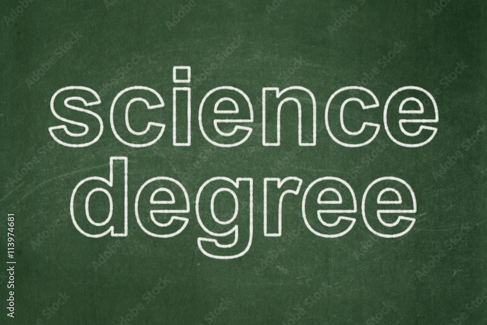 Obraz premium Science concept: Science Degree on chalkboard background