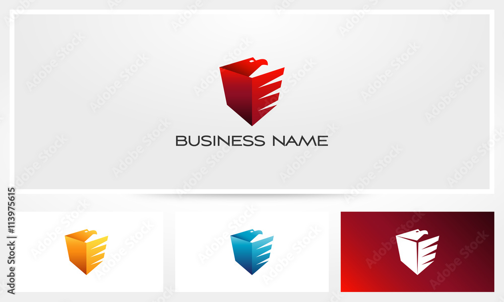 Obraz premium Eagle Falcon Shield Logo