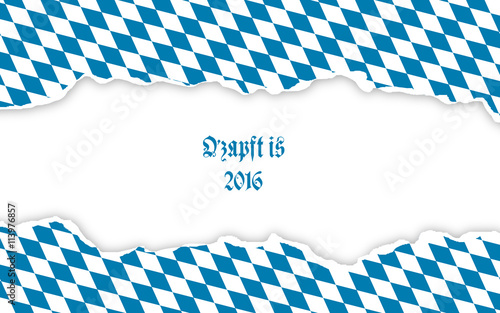 O'zapft is Hintergrund Weiß Blaues Rautenmuster