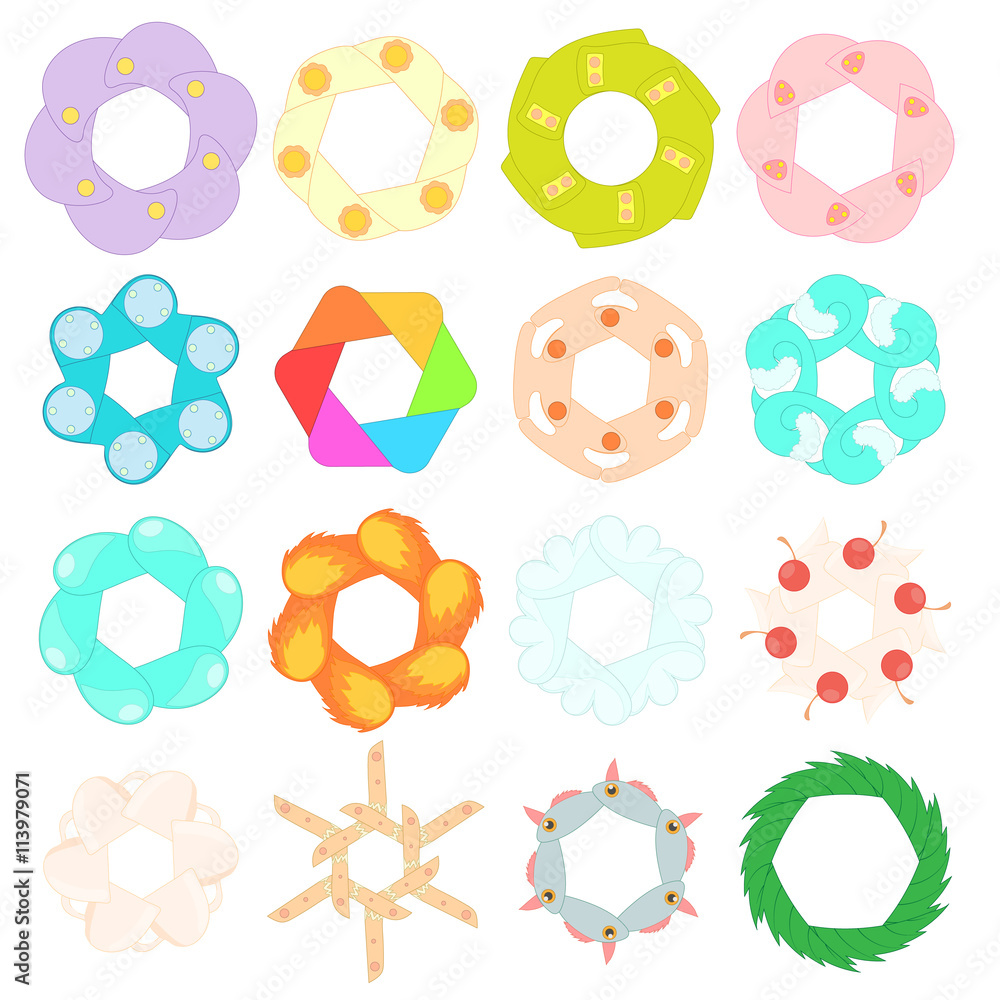 Photo diaphragm set, cartoon style Photo diaphragm set, cartoon style
