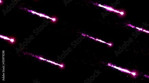 Abstract Shooting Star Animation - Loop Pink