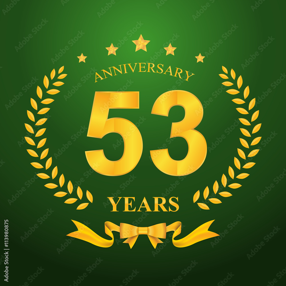 Naklejka premium Anniversary emblems template design